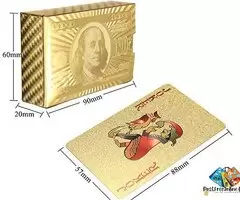 24 K Gold Plated Poker Playing Cards (Golden),Pack of 1 / 7