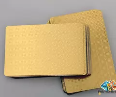 24 K Gold Plated Poker Playing Cards (Golden),Pack of 1 / 9