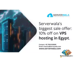 Serverwala's biggest sale offer: 10% off on VPS hosting in Egypt. / 1
