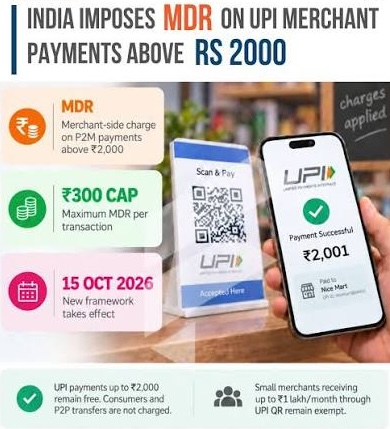 UPI 0.4% MDR on Merchant Transactions Above ₹2,000