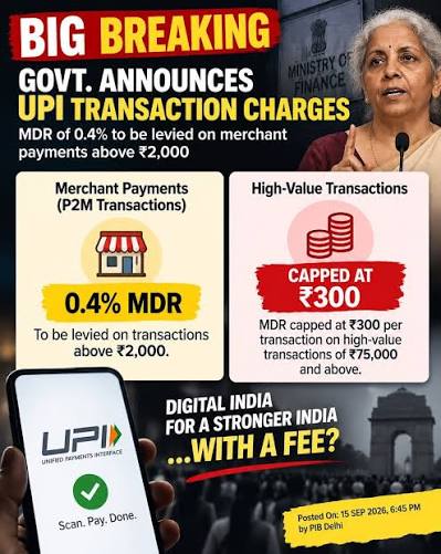 UPI Payments Over ₹2,000 May Now Cost More! 🚨 What the New UPI Charges Mean